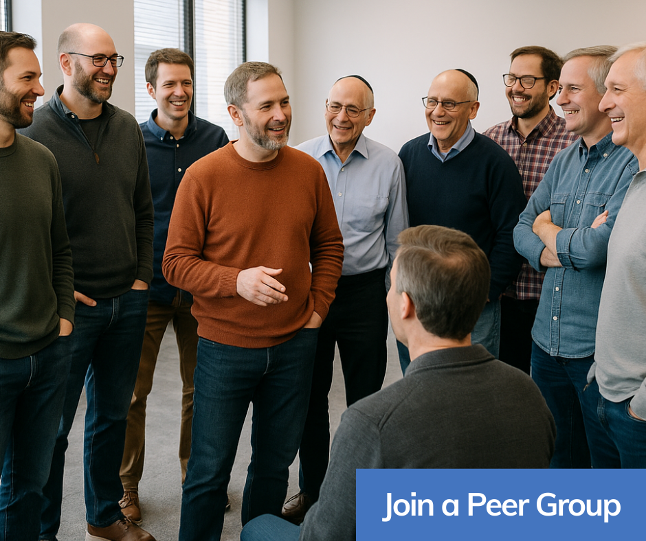 Group of men in a discussion